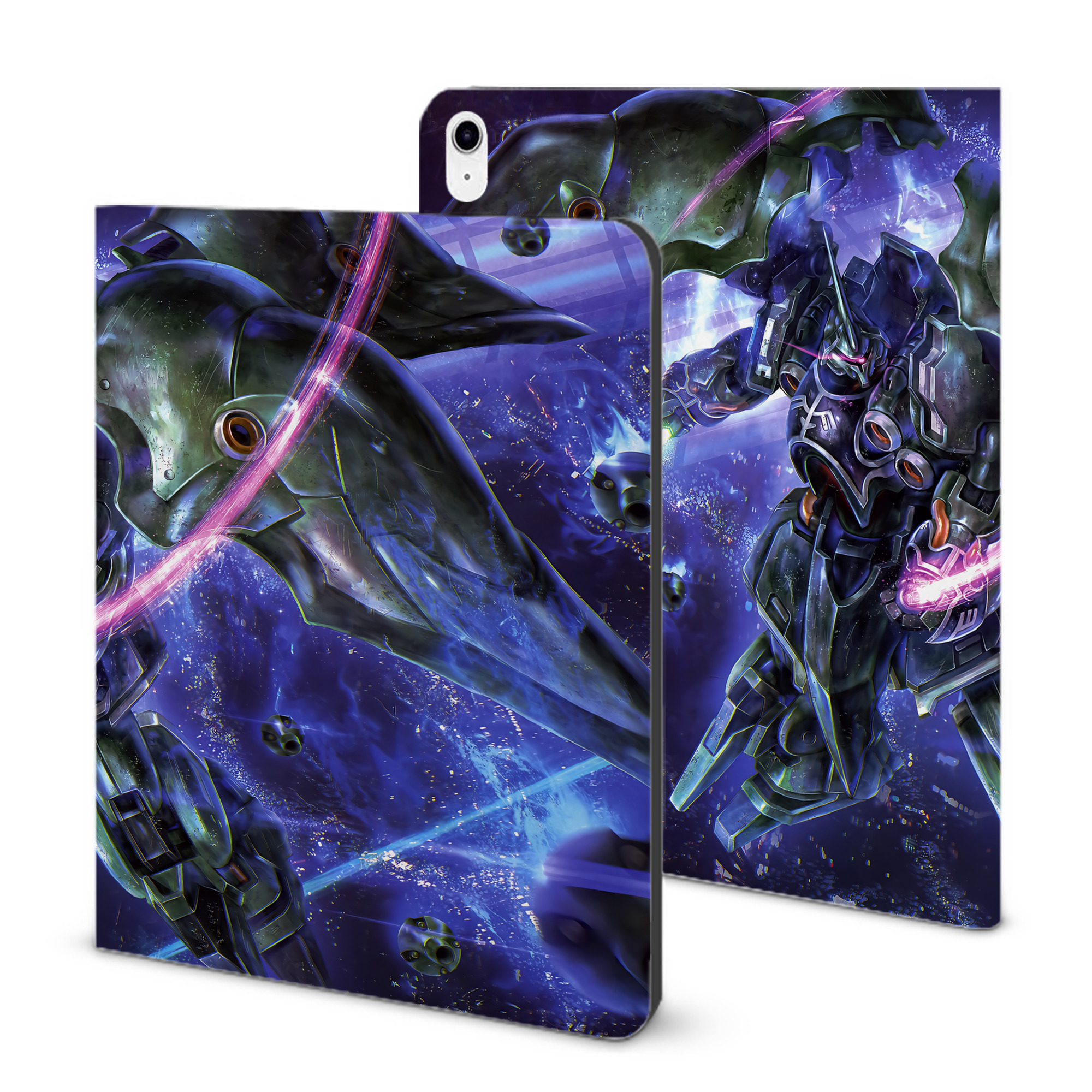 （画像用） 機動戦士ガンダム Mobile Suit Gundam IPad ケース ブック型 PUレザー TPU 耐衝撃 軽量 薄型 ペン収納なし 全面保護 IPad 各モデル対応